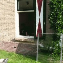 glas plaatsen in oude boerderij